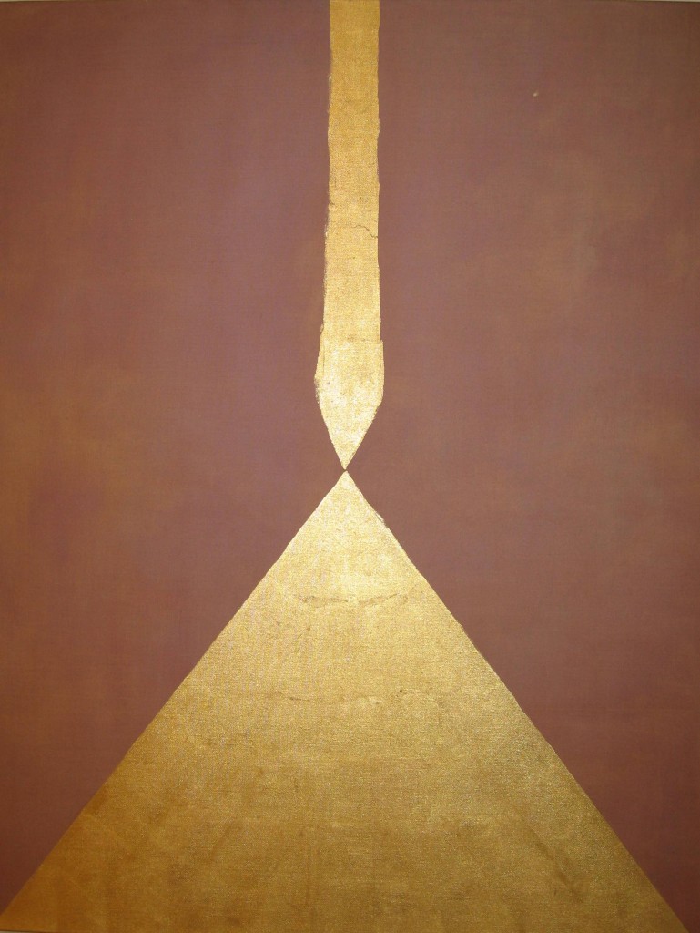Ehad 90x115-Huile sur toile feuille d'Or